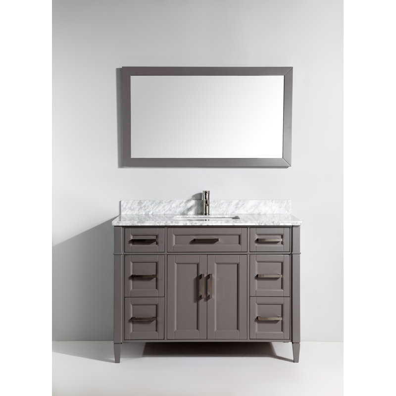 Gracie Oaks Lachine 48'' Free Standing Single Bathroom Vanity with